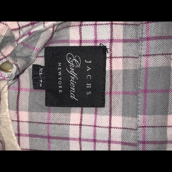 Fleece lined Grey Plaid shirt - Picture 3 of 3